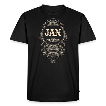 Cadeau nominant Jan - T-shirt Premium bio Homme - noir - Devant - Nico (187cm)