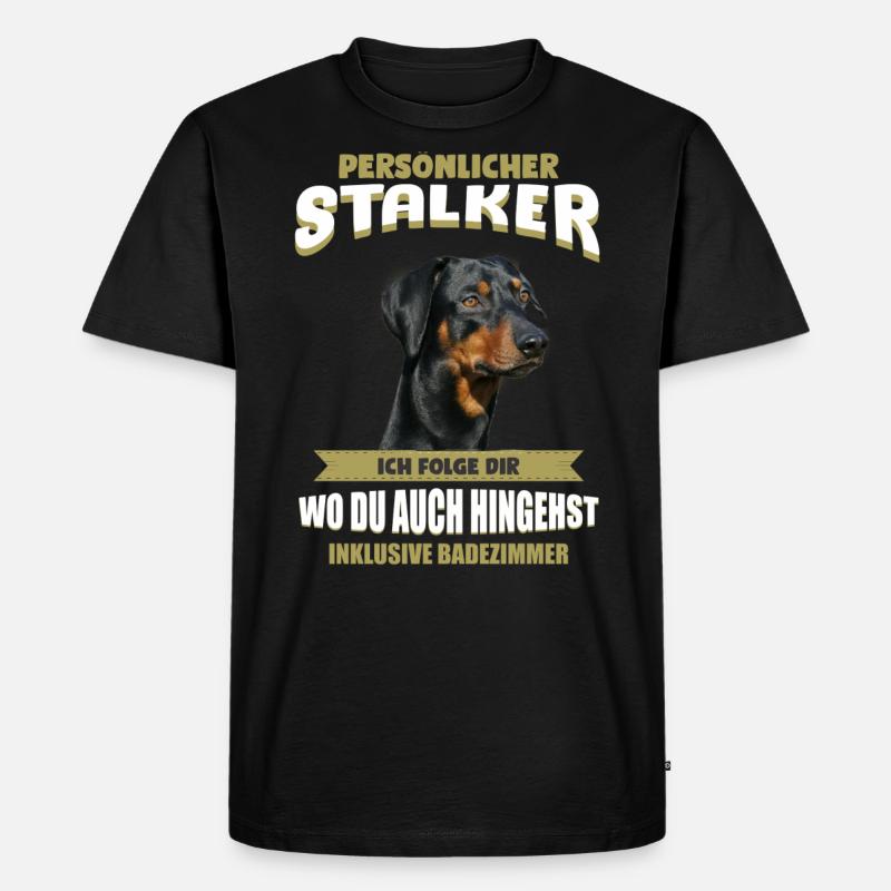 Deutscher Pinscher Geschenkidee - Pinscher - Männer Premium Bio T-Shirt - Schwarz