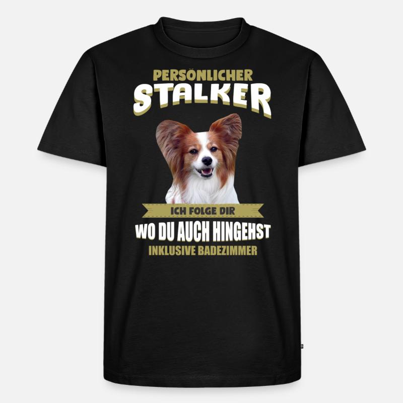 Papillon Hund - Papillon - Männer Premium Bio T-Shirt - Schwarz