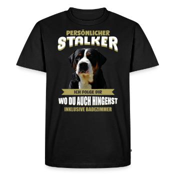 Großer Schweizer Sennenhund - Männer Premium Bio T-Shirt - Schwarz - Vorne - Nico (187cm)