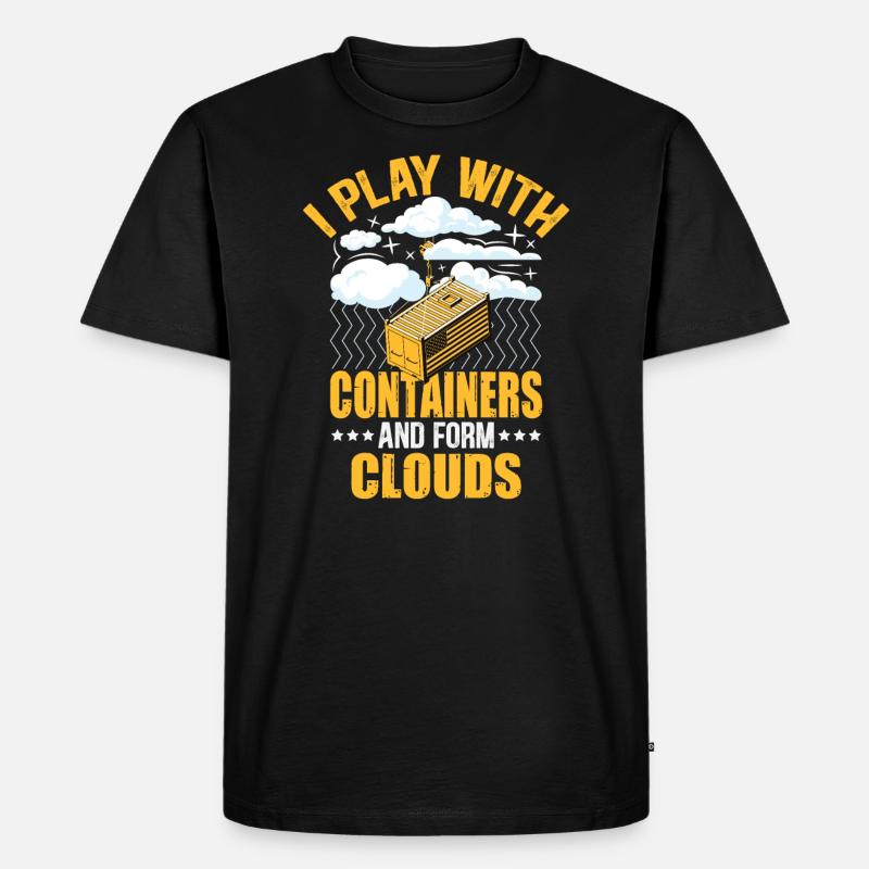 Funny DevOps Joke Design - Men's Premium Organic T-Shirt - black