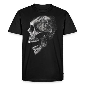 Skull with dragon - Men's Premium Organic T-Shirt - black - Front - Nico (187cm)