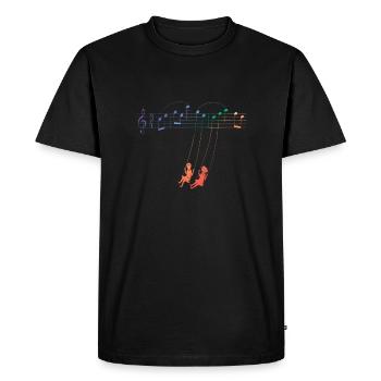 Music Swing - Männer Premium Bio T-Shirt - Schwarz - Vorne - Nico (187cm)