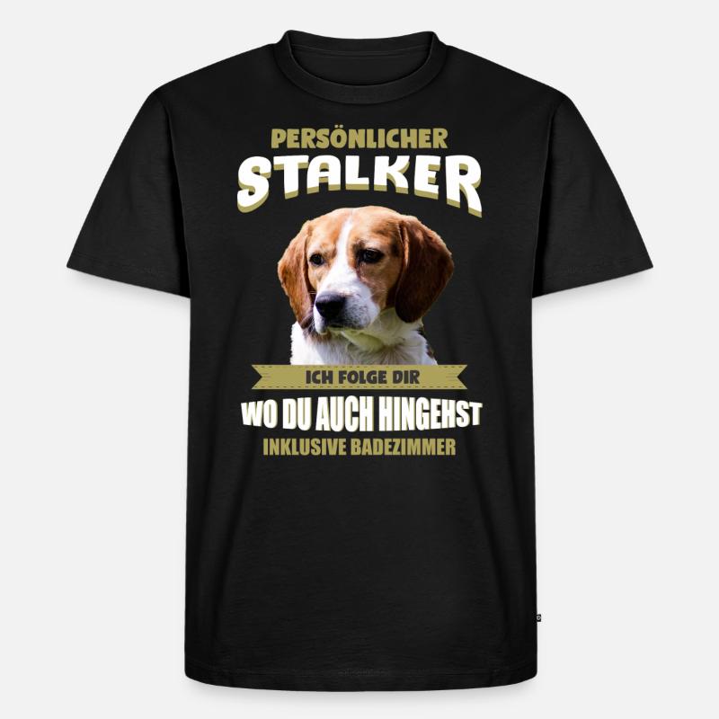 Beagle Hund - Beagle - Männer Premium Bio T-Shirt - Schwarz