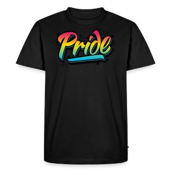Pride LGBT Gay Queer Gender CSD Party - T-shirt Premium bio Homme - noir - Devant - Nico (187cm)