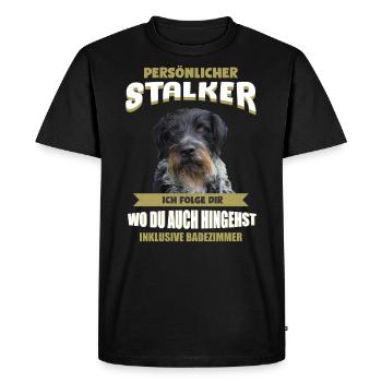 Deutsch Drahthaar Hund - Deutsch Drahthaar - Männer Premium Bio T-Shirt - Schwarz - Vorne - Nico (187cm)
