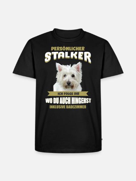 Westie Hund - Westie - Männer Premium Bio T-Shirt - Schwarz