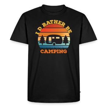 I’d Rather be Camping Camper de loisirs - T-shirt Premium bio Homme - noir - Devant - Nico (187cm)