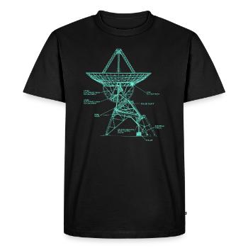 Retro Old School Antenne Schüssel Illustration - Männer Premium Bio T-Shirt - Schwarz - Vorne - Nico (187cm)