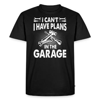 Plans In The Garage Car Mechanic Motorsport - Men's Premium Organic T-Shirt - black - Front - Nico (187cm)