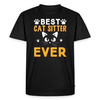 Meilleur Cat Sitter Ever Cat School Cat Hair - T-shirt Premium bio Homme - noir - Devant - Nico (187cm)