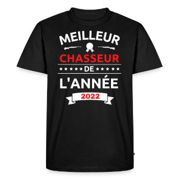 meilleur chasseur de l année 2022 - T-shirt Premium bio Homme - noir - Devant - Nico (187cm)