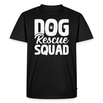 Dog Rescue Squad Animal Safety Street Animals - Men's Premium Organic T-Shirt - black - Front - Nico (187cm)