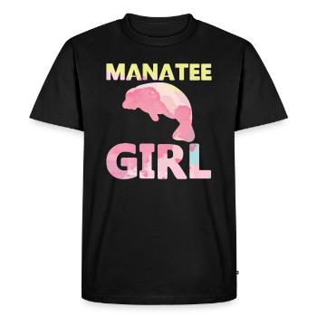 Manatee Girl Dugongs Manatee Recherche Lamantin Lamantin - T-shirt Premium bio Homme - noir - Devant - Nico (187cm)