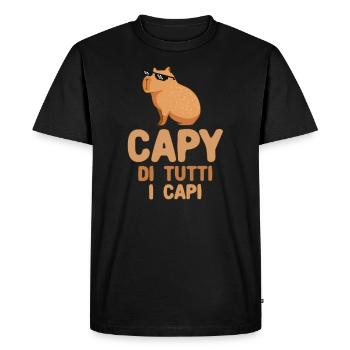 Capy Di Tutti I Capi Capybara Cadeau Chinchilla - T-shirt Premium bio Homme - noir - Devant - Nico (187cm)
