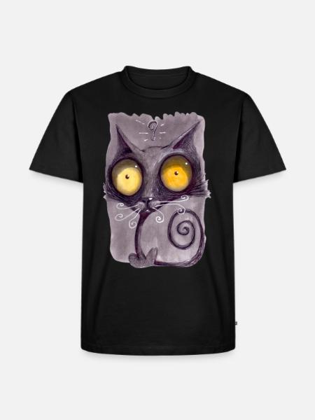 Seriële Cat 21 - Mannen Premium Bio T-shirt - zwart