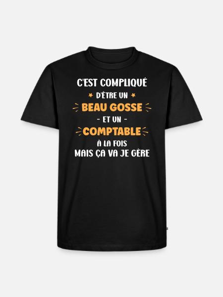 Homme comptable - T-shirt Premium bio Homme - noir