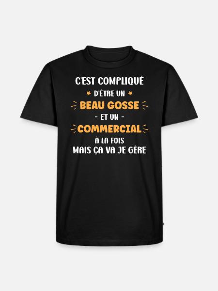 Commercial - T-shirt Premium bio Homme - noir