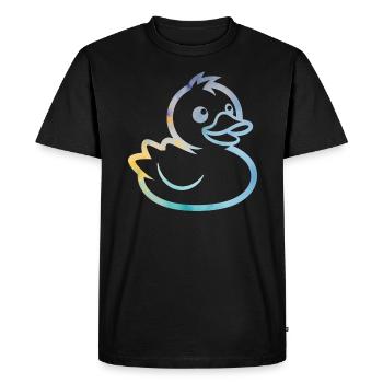 canard coloré - T-shirt Premium bio Homme - noir - Devant - Nico (187cm)