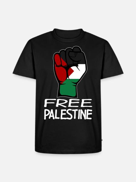 Drapeau de la Palestine libre - T-shirt Premium bio Homme - noir