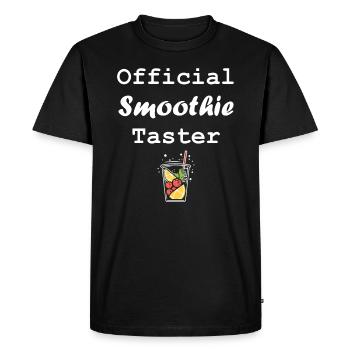 Smoothie taster - Men's Premium Organic T-Shirt - black - Front - Nico (187cm)