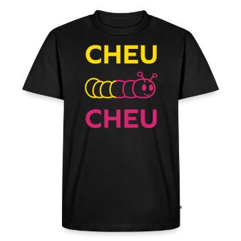 cheu cheu - T-shirt Premium bio Homme - noir - Devant - Nico (187cm)