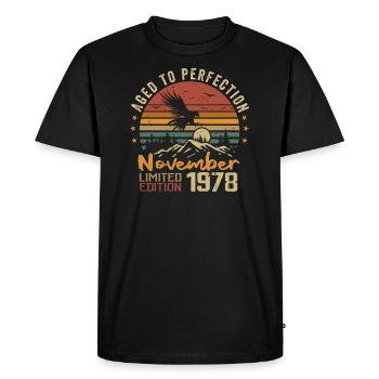 The legends were born in November 1978 - 1978 - Men's Premium Organic T-Shirt - black - Front - Nico (187cm)
