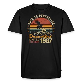 The legends were born in December 1987 - 1987 - Men's Premium Organic T-Shirt - black - Front - Nico (187cm)