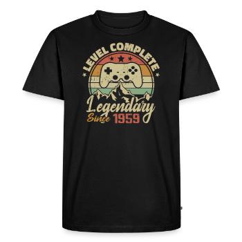 Cadeau D'anniversaire 1959 Niveau Complete - 1959 - T-shirt Premium bio Homme - noir - Devant - Nico (187cm)