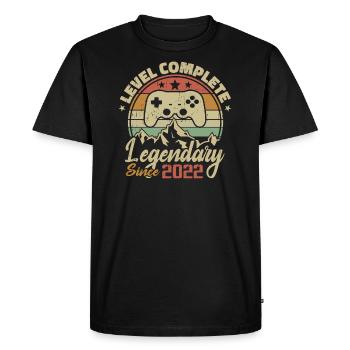 Birthday Gift 2022 Complete Level - 2022 - Men's Premium Organic T-Shirt - black - Front - Nico (187cm)
