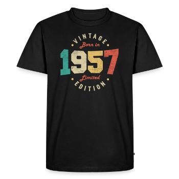 Vintage 1957 Original 1957 Anniversaire Rétro 1957 - T-shirt Premium bio Homme - noir - Devant - Nico (187cm)