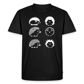Hérisson - T-shirt Premium bio Homme - noir - Devant - Nico (187cm)
