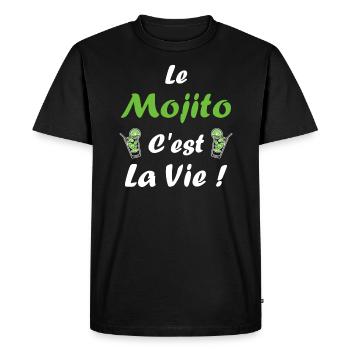 Le Mojito c'est la vie - T-shirt Premium bio Homme - noir - Devant - Nico (187cm)