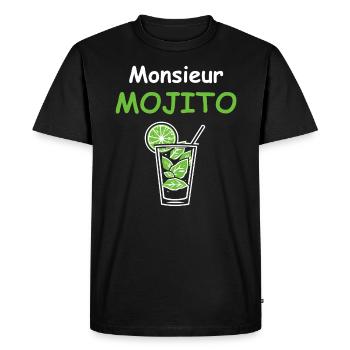 Mojito - T-shirt Premium bio Homme - noir - Devant - Nico (187cm)