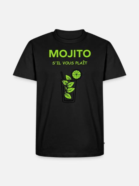 Mojito s'il vous plait - T-shirt Premium bio Homme - noir