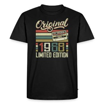 Vintage 1968 Cadeau D'anniversaire Rétro 1968 - T-shirt Premium bio Homme - noir - Devant - Nico (187cm)