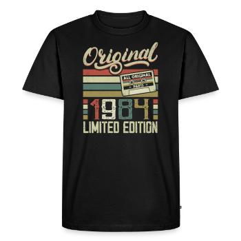 Vintage 1984 Cadeau D'anniversaire Rétro 1984 - T-shirt Premium bio Homme - noir - Devant - Nico (187cm)