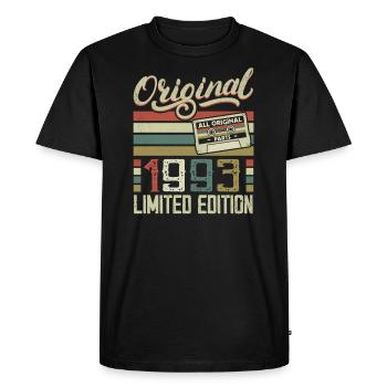Vintage 1993 Cadeau D'anniversaire Rétro 1993 - T-shirt Premium bio Homme - noir - Devant - Nico (187cm)