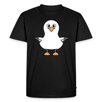 J'aime les mouettes - T-shirt Premium bio Homme - noir - Devant - Nico (187cm)
