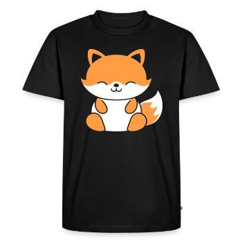 J'aime les renards - T-shirt Premium bio Homme - noir - Devant - Nico (187cm)