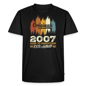 2007 Vintage Cadeau D'anniversaire 2007 Original - T-shirt Premium bio Homme - noir - Devant - Nico (187cm)