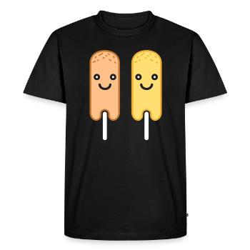 Nourriture Petit corn dog - T-shirt Premium bio Homme - noir - Devant - Nico (187cm)