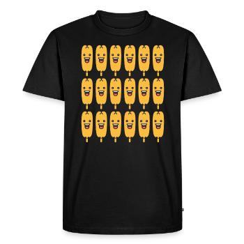 Nourriture Petit corn dog - T-shirt Premium bio Homme - noir - Devant - Nico (187cm)