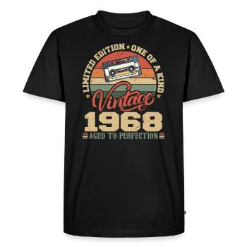 Vintage 1968 Cadeau D'anniversaire Retro 1968 - T-shirt Premium bio Homme - noir - Devant - Nico (187cm)