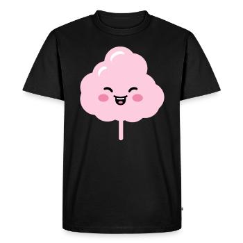 Humour Petite Barbe à papa - T-shirt Premium bio Homme - noir - Devant - Nico (187cm)