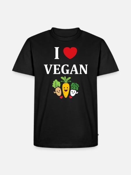 Humorous little vegan vegetables - Men's Premium Organic T-Shirt - black