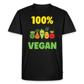 Humour petit légumes vegan - T-shirt Premium bio Homme - noir - Devant - Nico (187cm)