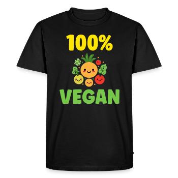 Humour petit légumes vegan - T-shirt Premium bio Homme - noir - Devant - Nico (187cm)