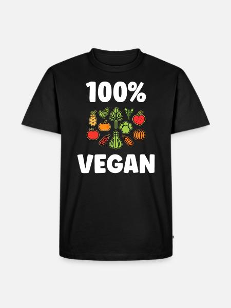 Humorous little vegan vegetables - Men's Premium Organic T-Shirt - black