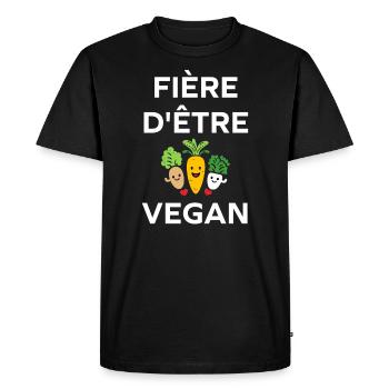 Légumes Humour je suis vegan - T-shirt Premium bio Homme - noir - Devant - Nico (187cm)